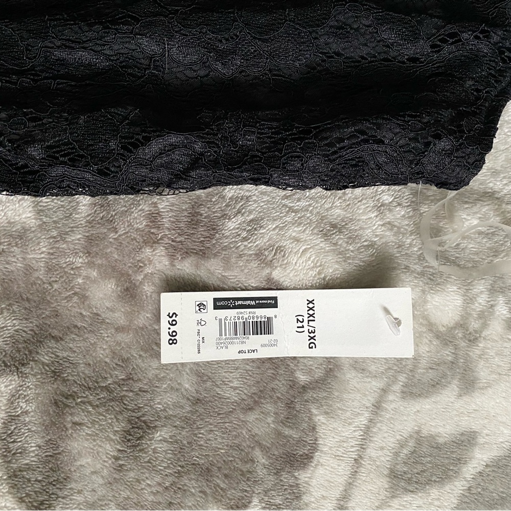 No Boundaries Black Lace Keyhole Blouse xxl lined - Picture 5 of 5